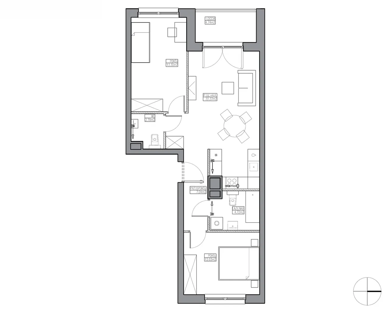 Unit KR5/B/5/3 — Apartamenty Krakowska