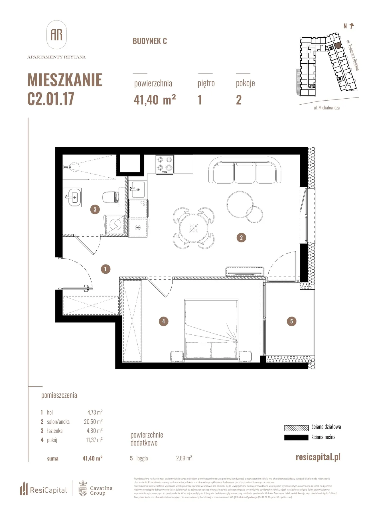 Лот C/C2.01.17 — Reytana, Michałowicza, Sikornik