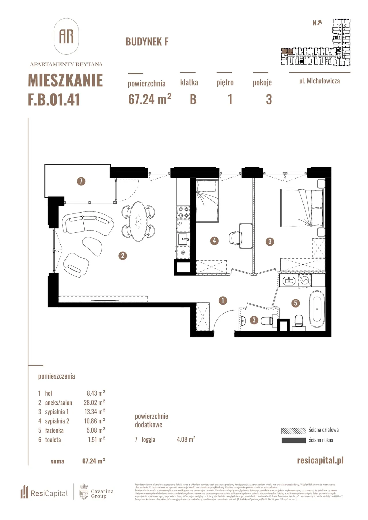 Lokal F/B/F.B.01.41 — Reytana, Michałowicza, Sikornik