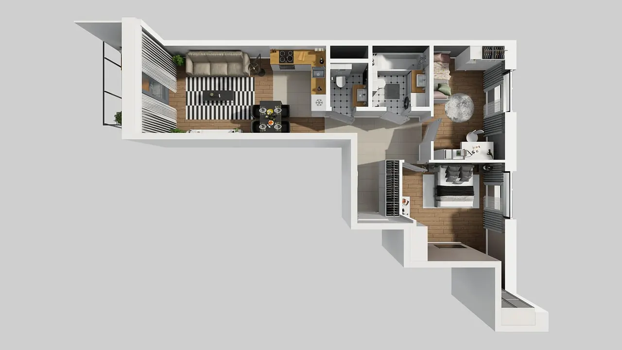 Unit APARTAMENTY BEETHOVENA_1_1_A_MK_35 — Józefa Piusa Dziekońskiego