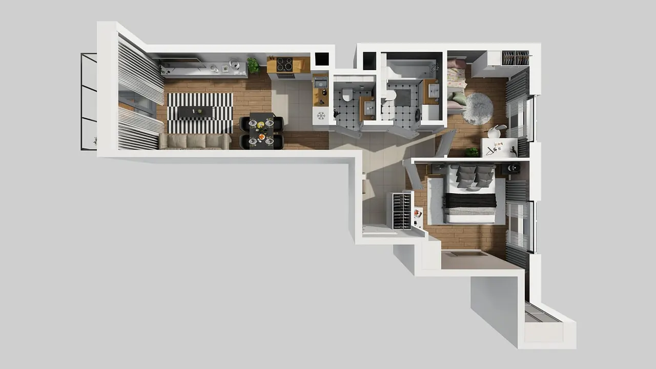 Лот APARTAMENTY BEETHOVENA_1_1_B_MK_74 — Józefa Piusa Dziekońskiego