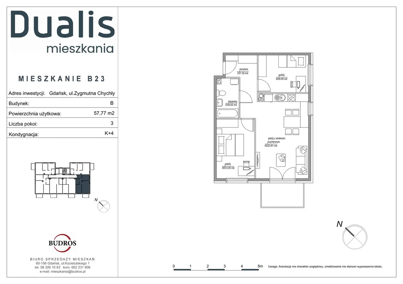 Unit B23 — Chychły, Gdańsk (Dualis mieszkania II)