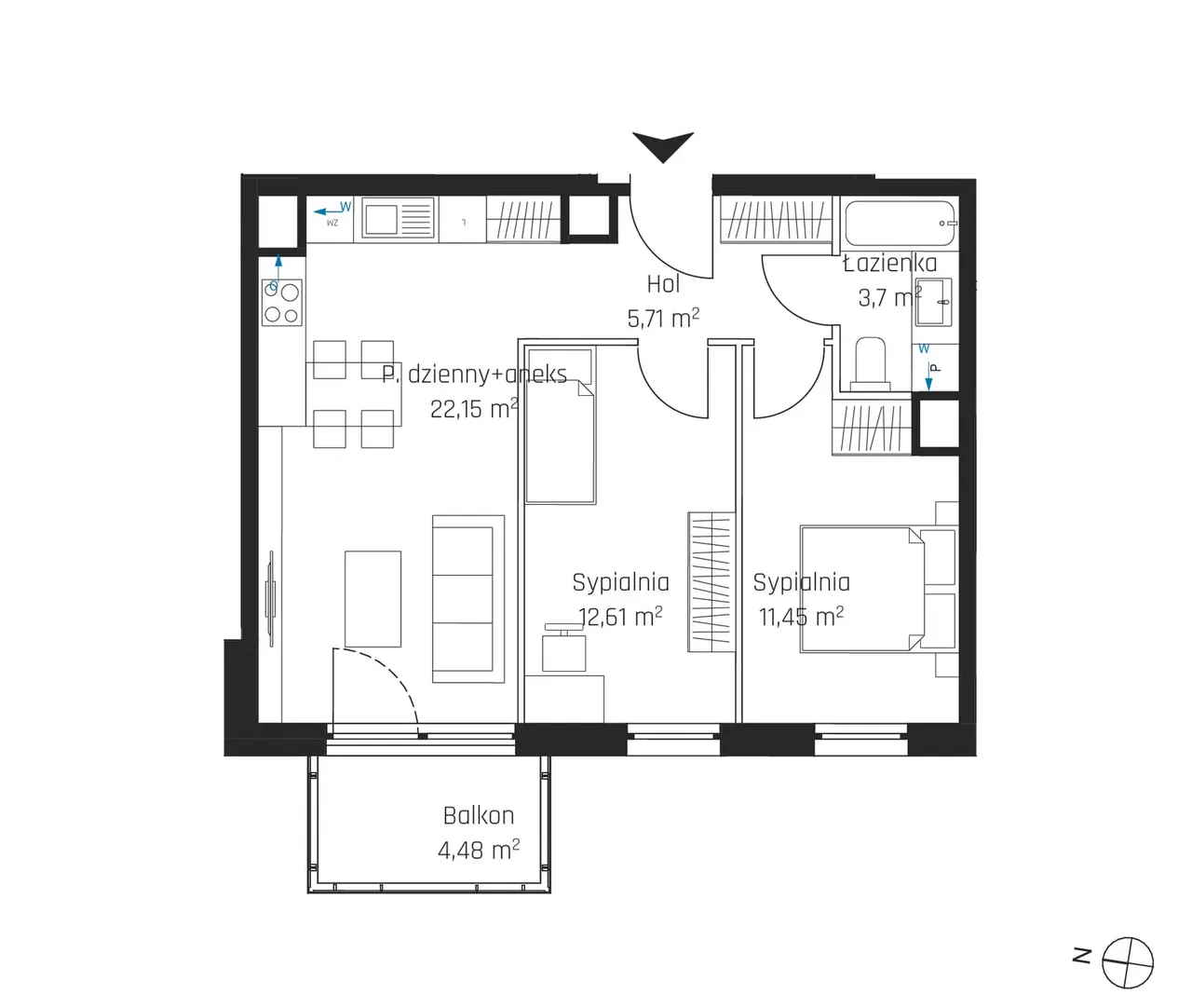 Unit 3M28 — Nadmotławie Apartments