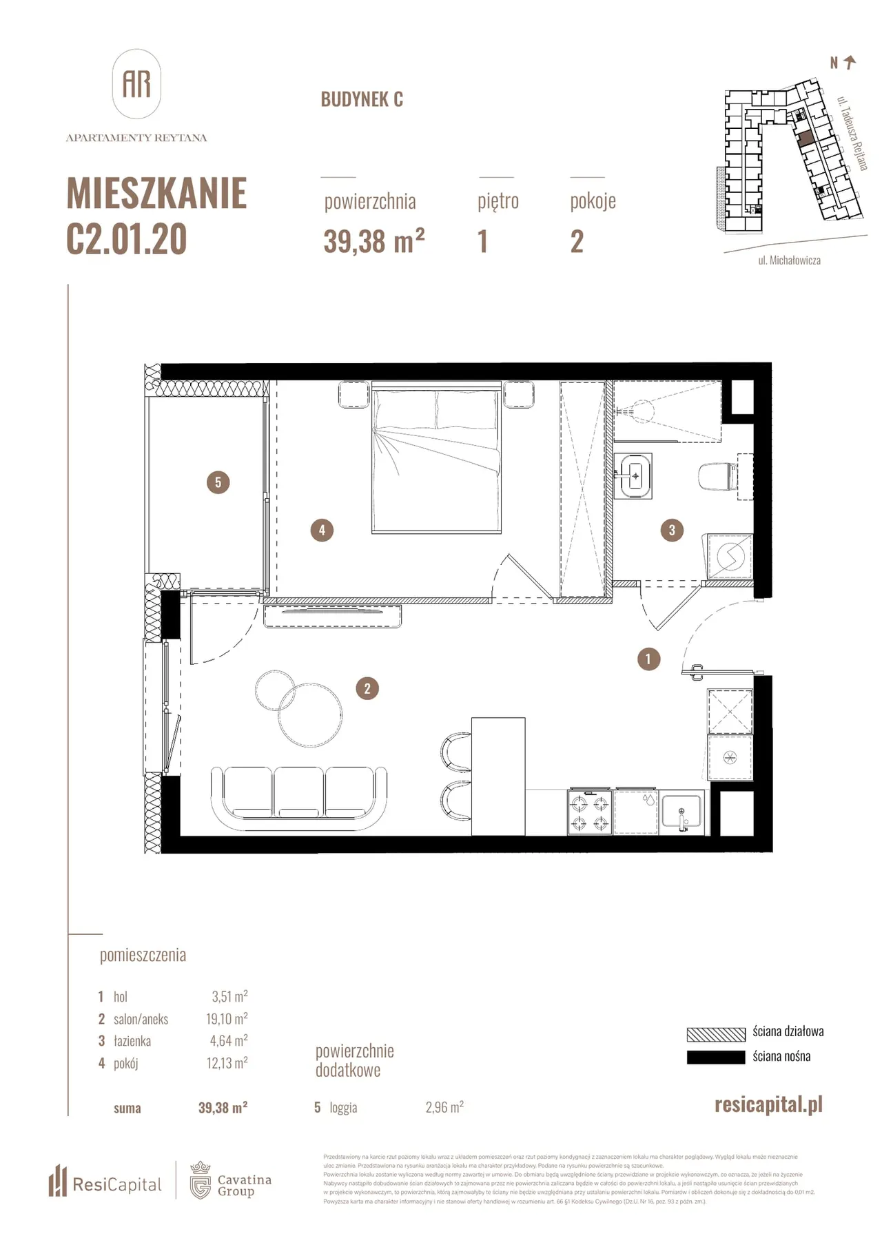 Лот C/C2.01.20 — Reytana, Michałowicza, Sikornik