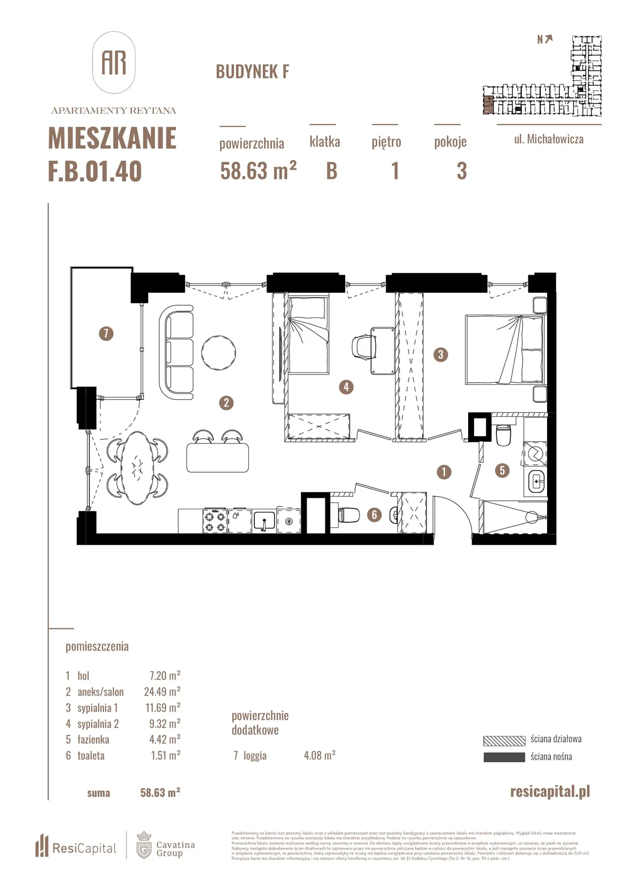 Лот F/B/F.B.01.40 — Reytana, Michałowicza, Sikornik