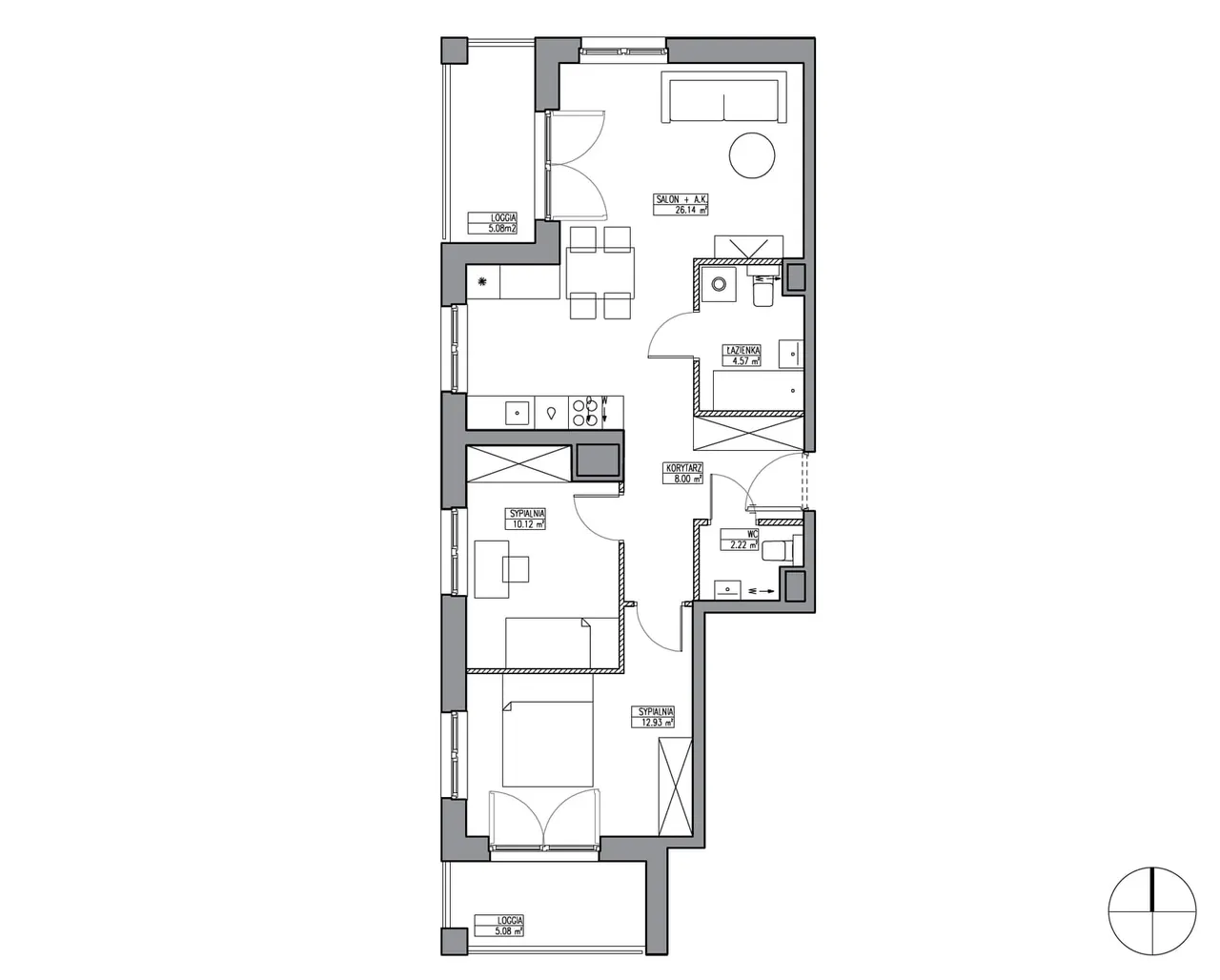 Unit KR6/B/2/5 — Apartamenty Krakowska