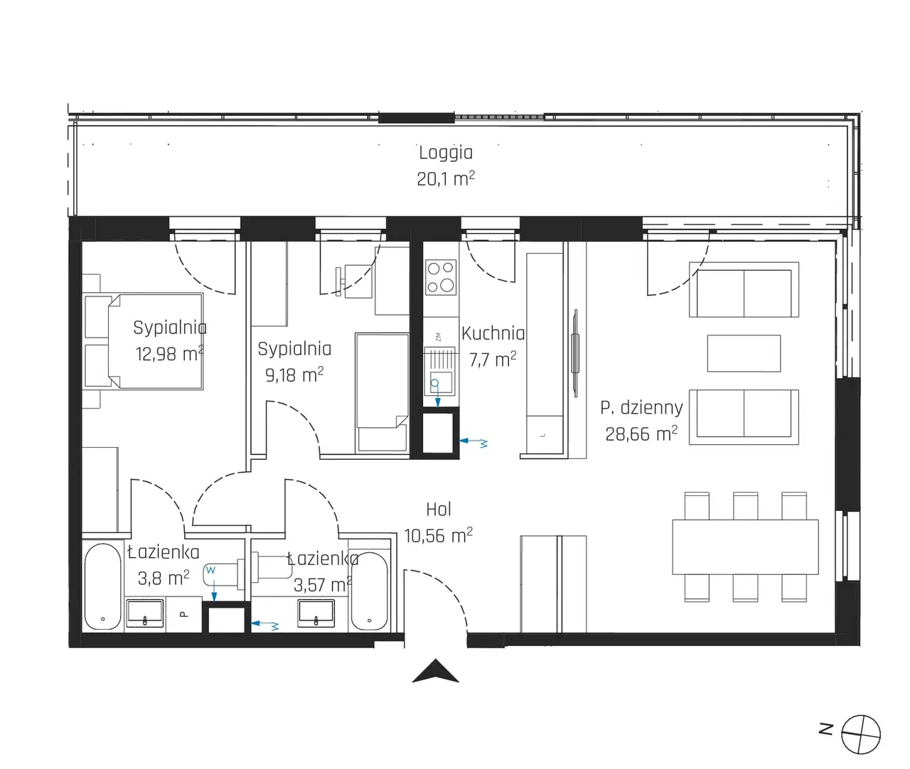 Лот 1M32 — Nadmotławie Apartments