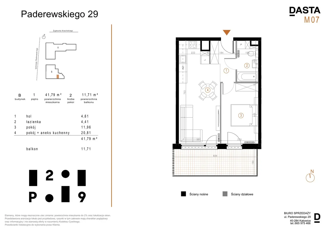 Unit B/M07 — Panorama 3 Stawy ul. Pułaskiego 23