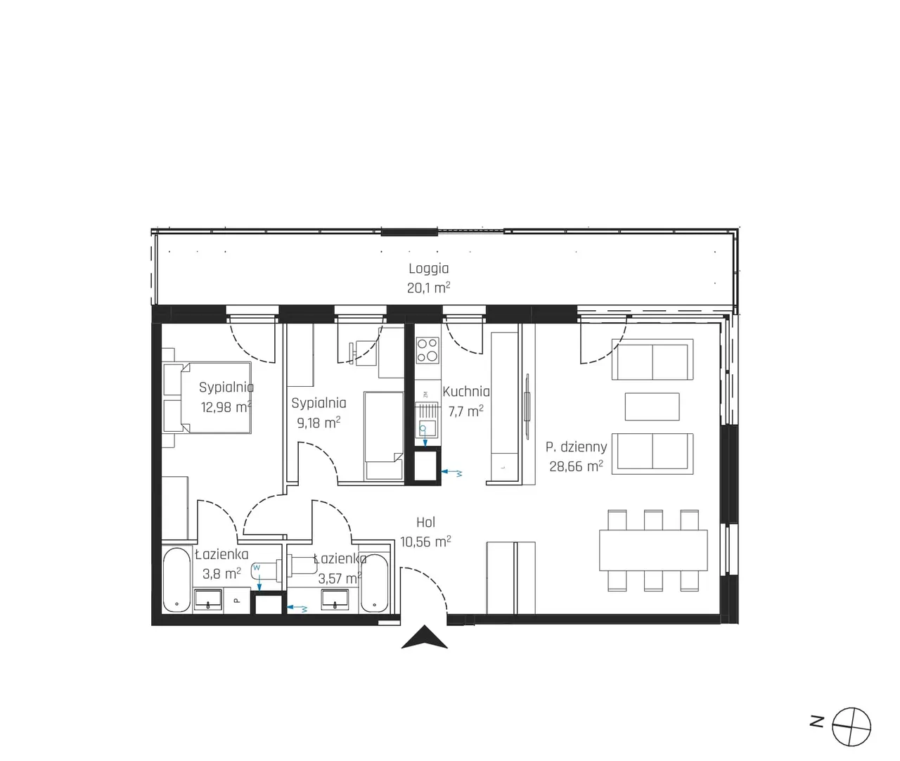 Лот 3M34 — Nadmotławie Apartments