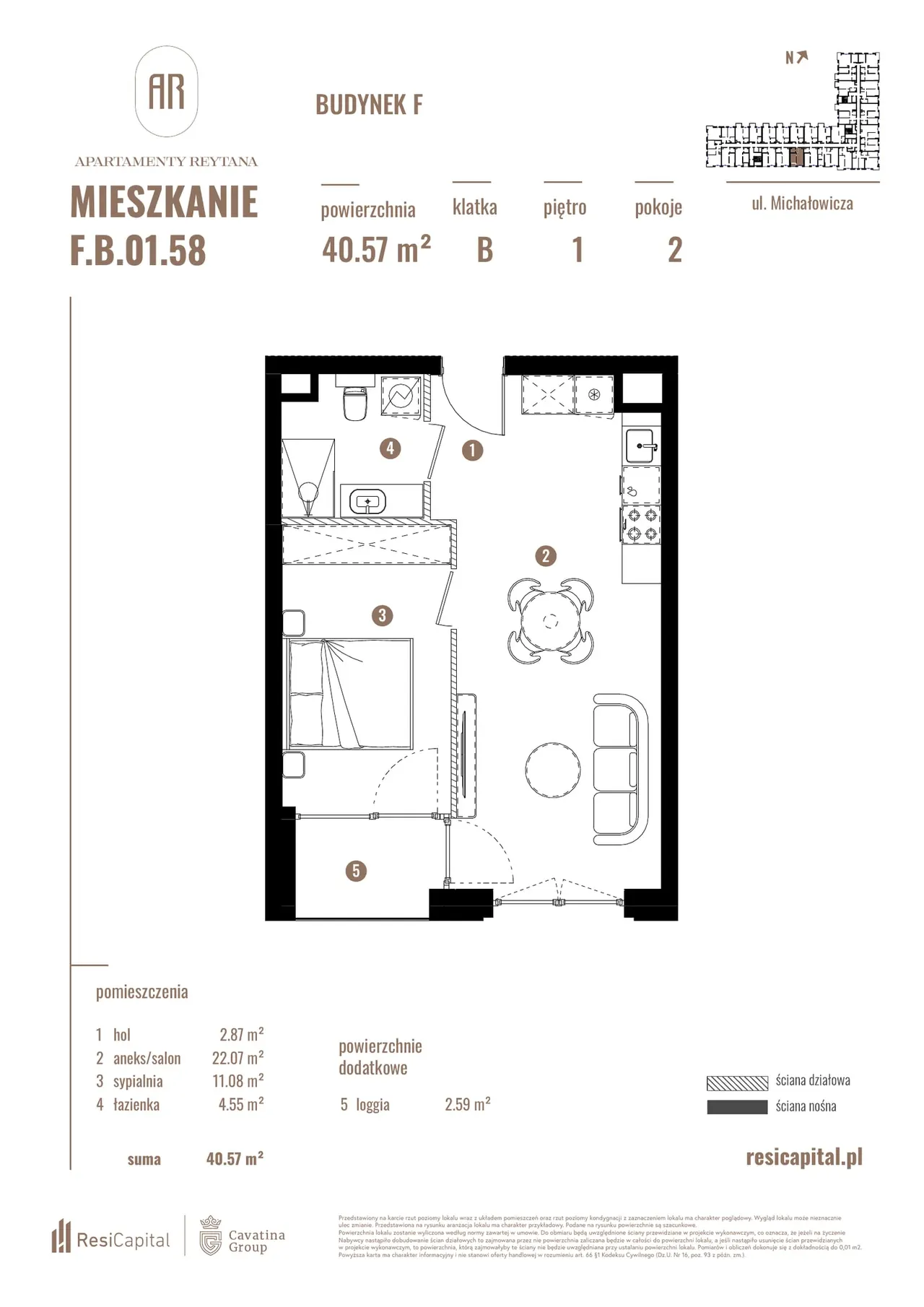 Лот F/B/F.B.01.58 — Reytana, Michałowicza, Sikornik
