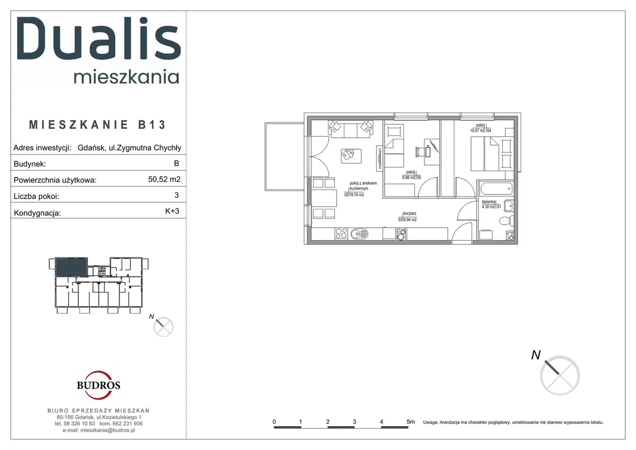 Unit B13 — Chychły, Gdańsk (Dualis mieszkania II)
