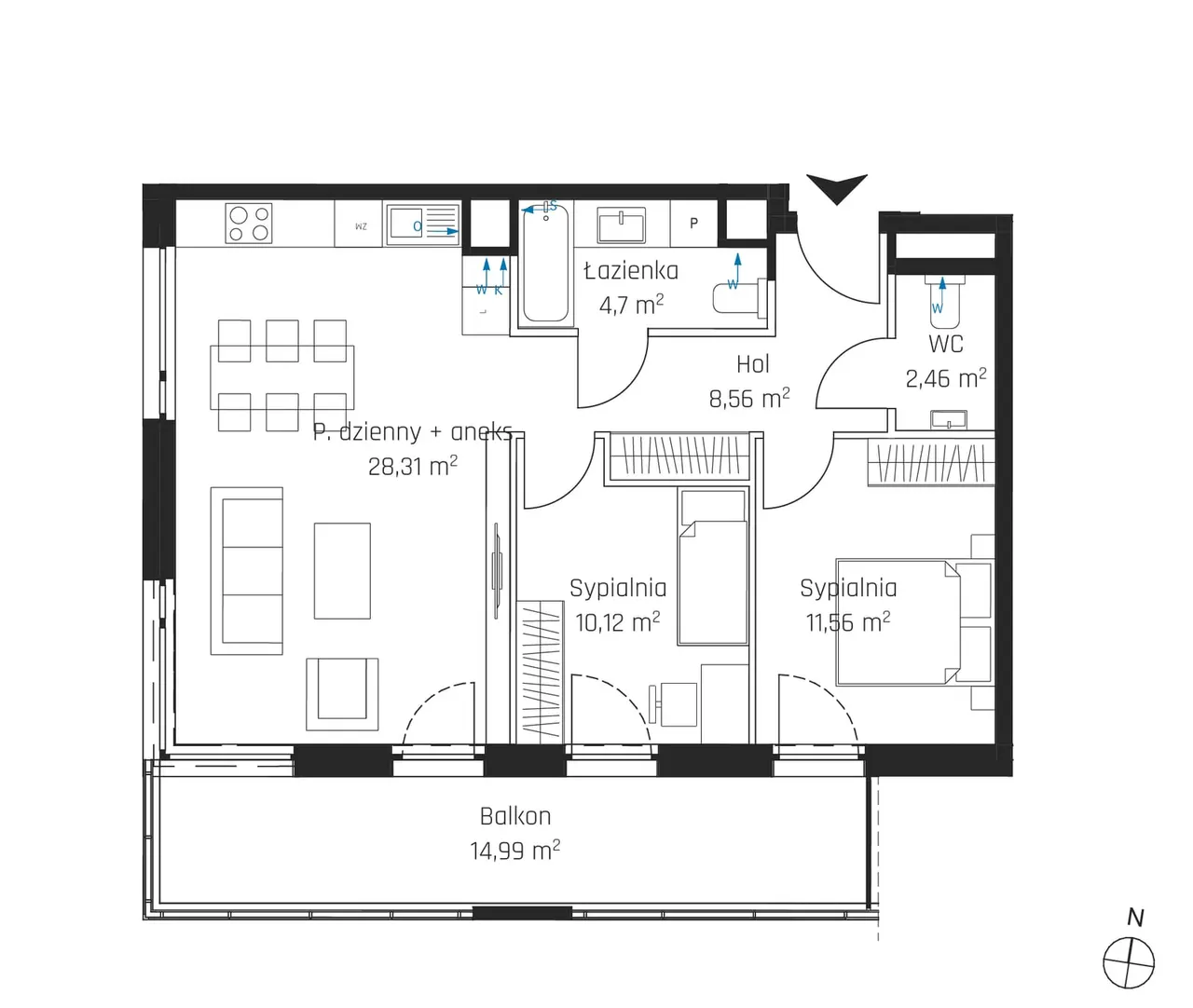 Лот 5M02 — Nadmotławie Apartments