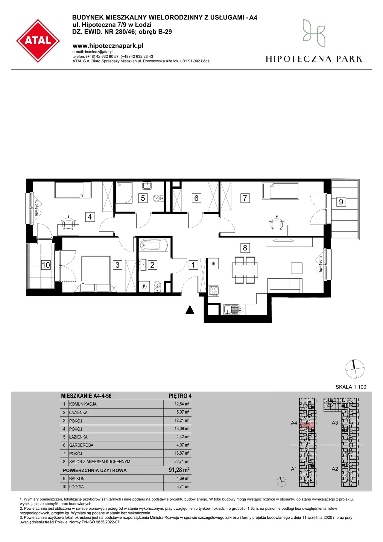 Unit A4-4-56 — Hipoteczna 7/9