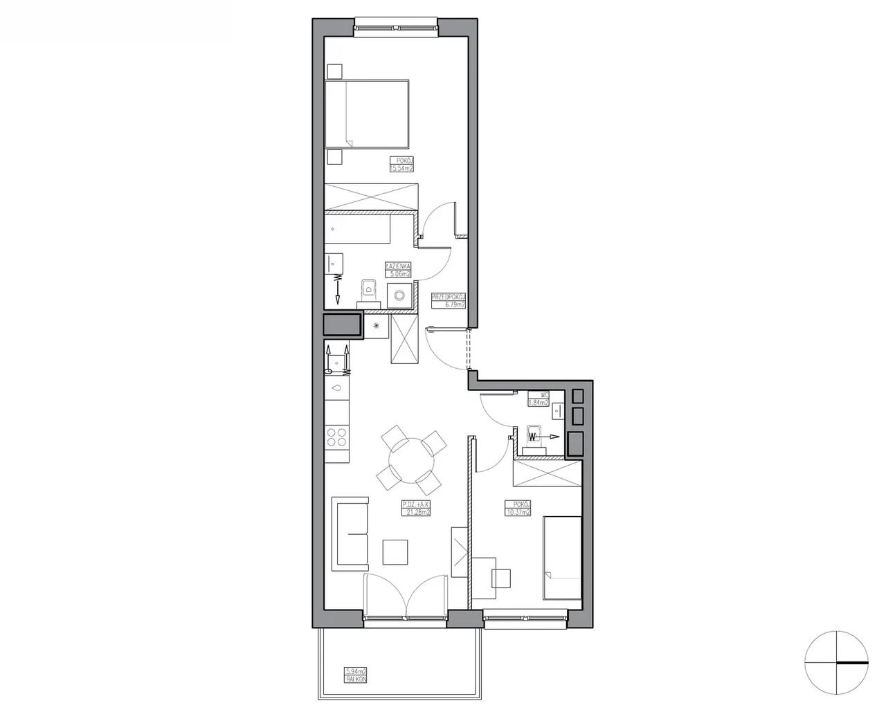 Unit KR5/A/6/1 — Apartamenty Krakowska