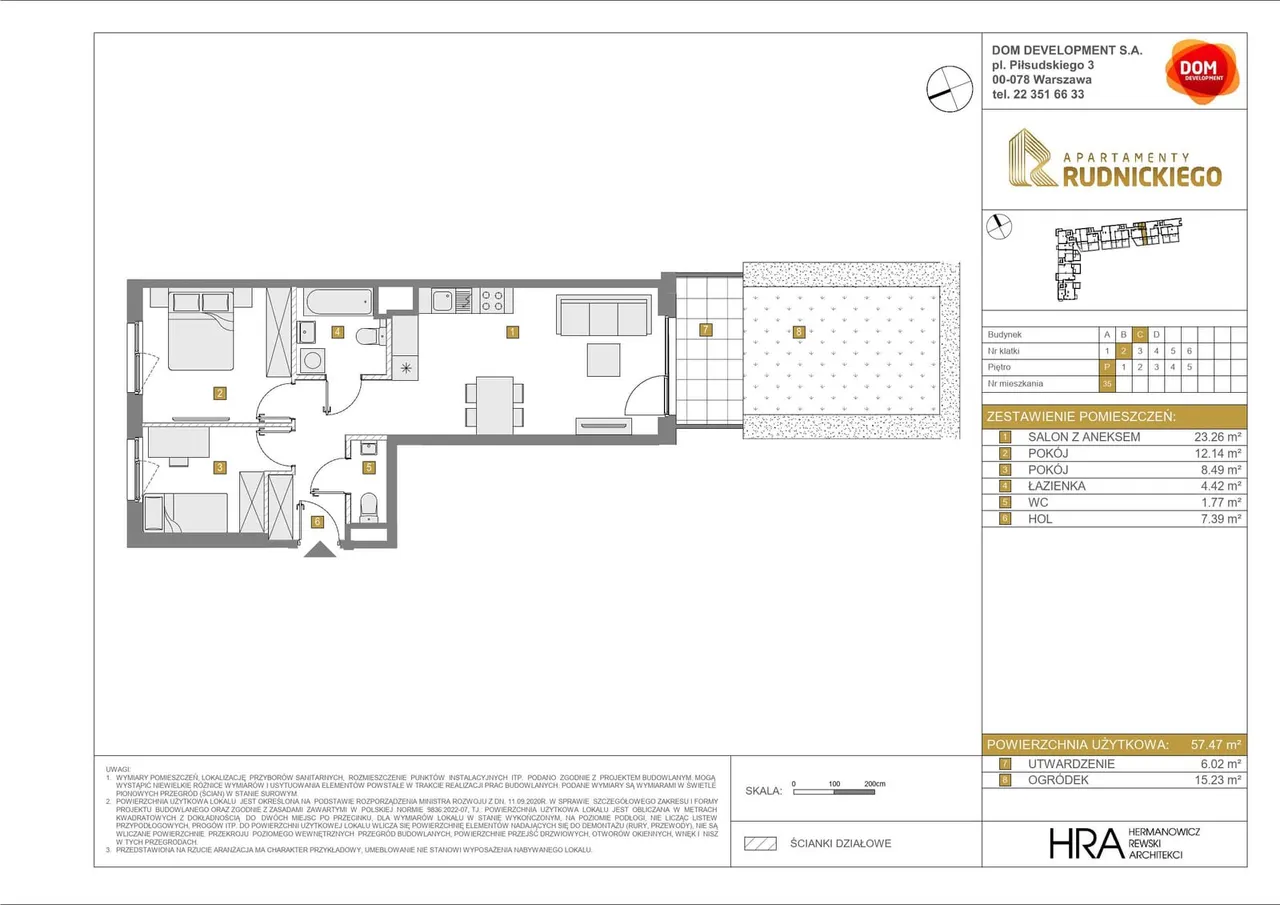 Лот APARTAMENTY RUDNICKIEGO_3_1_C_MK_35 — gen. Klemensa Stanisława Rudnickiego 5