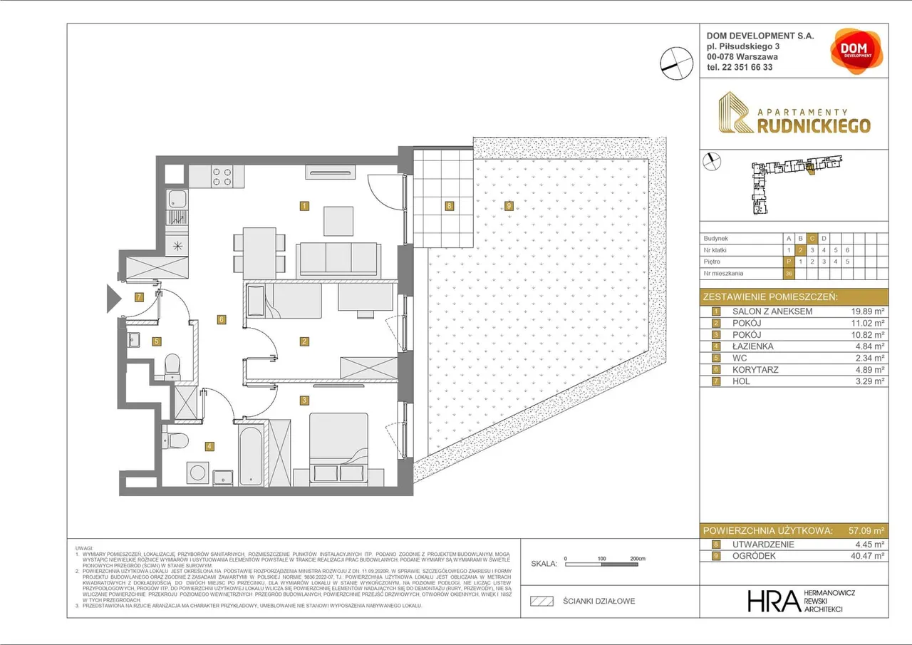 Лот APARTAMENTY RUDNICKIEGO_3_1_C_MK_36 — gen. Klemensa Stanisława Rudnickiego 5
