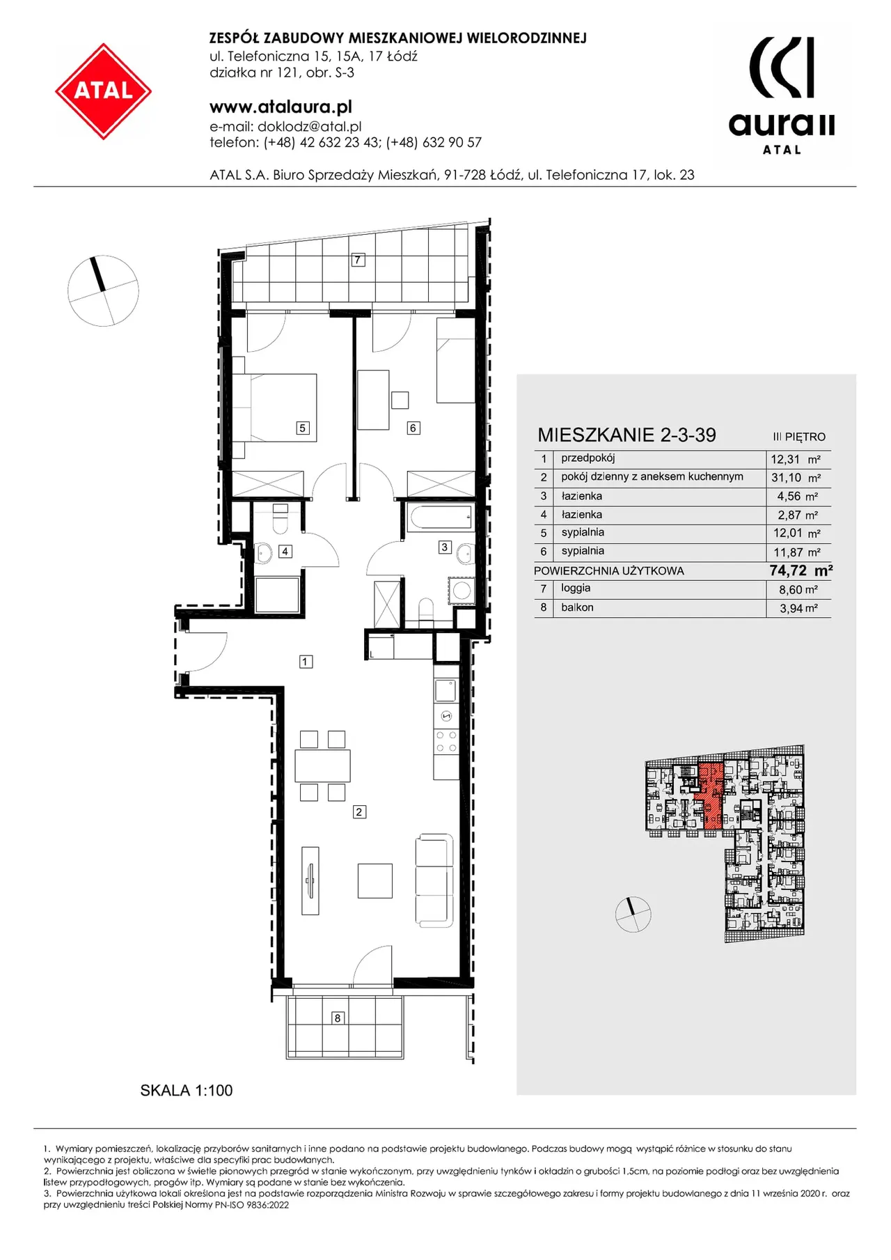 Lokal 2-3-39 — Telefoniczna 15, 15A, 17