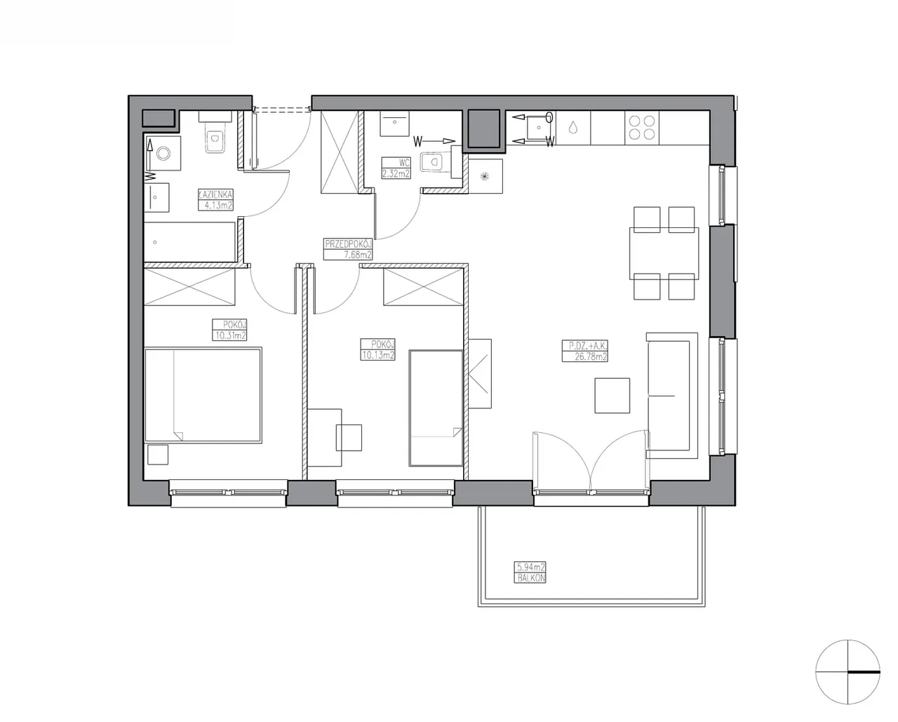 Лот KR5/E/2/3 — Apartamenty Krakowska