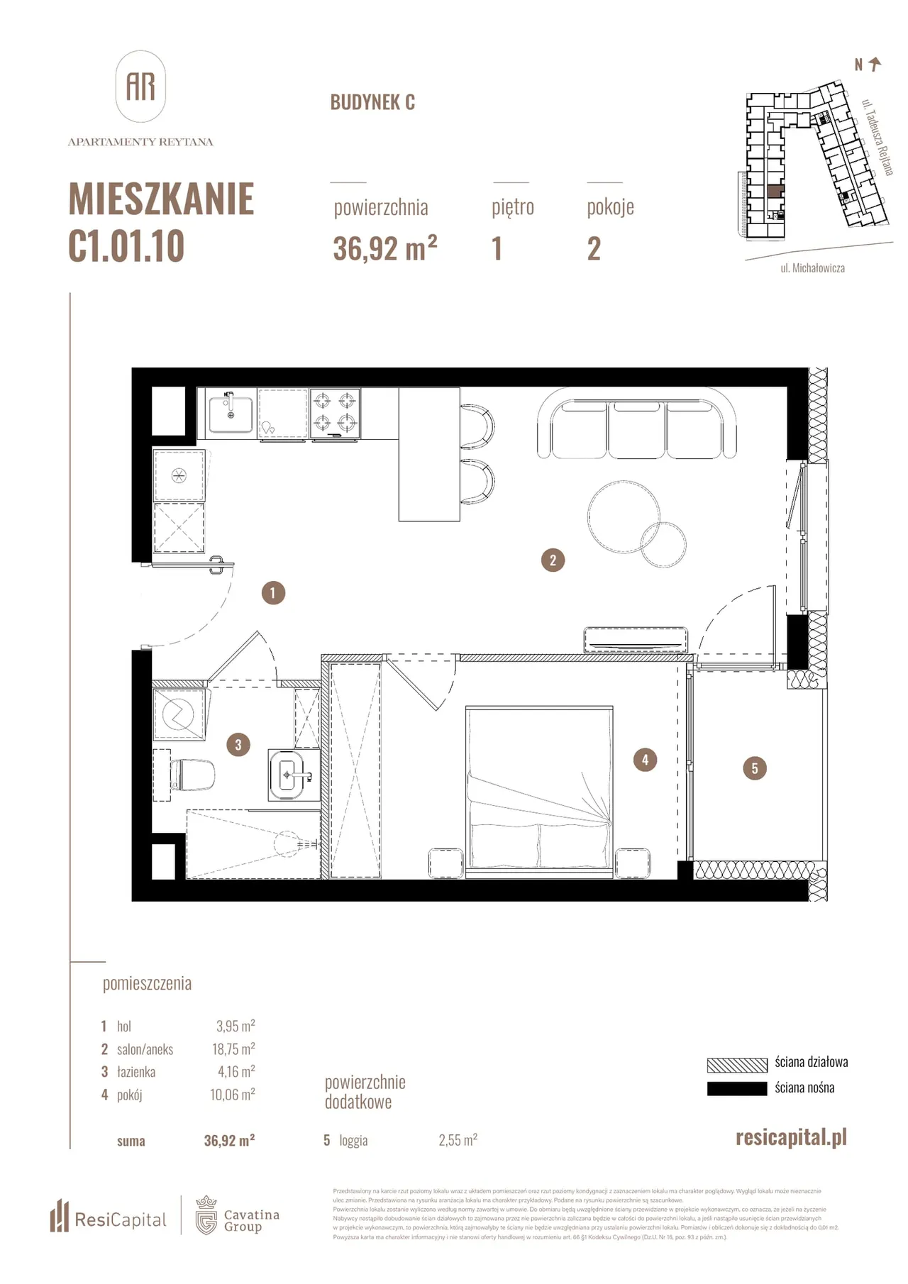Лот C/C1.01.10 — Reytana, Michałowicza, Sikornik