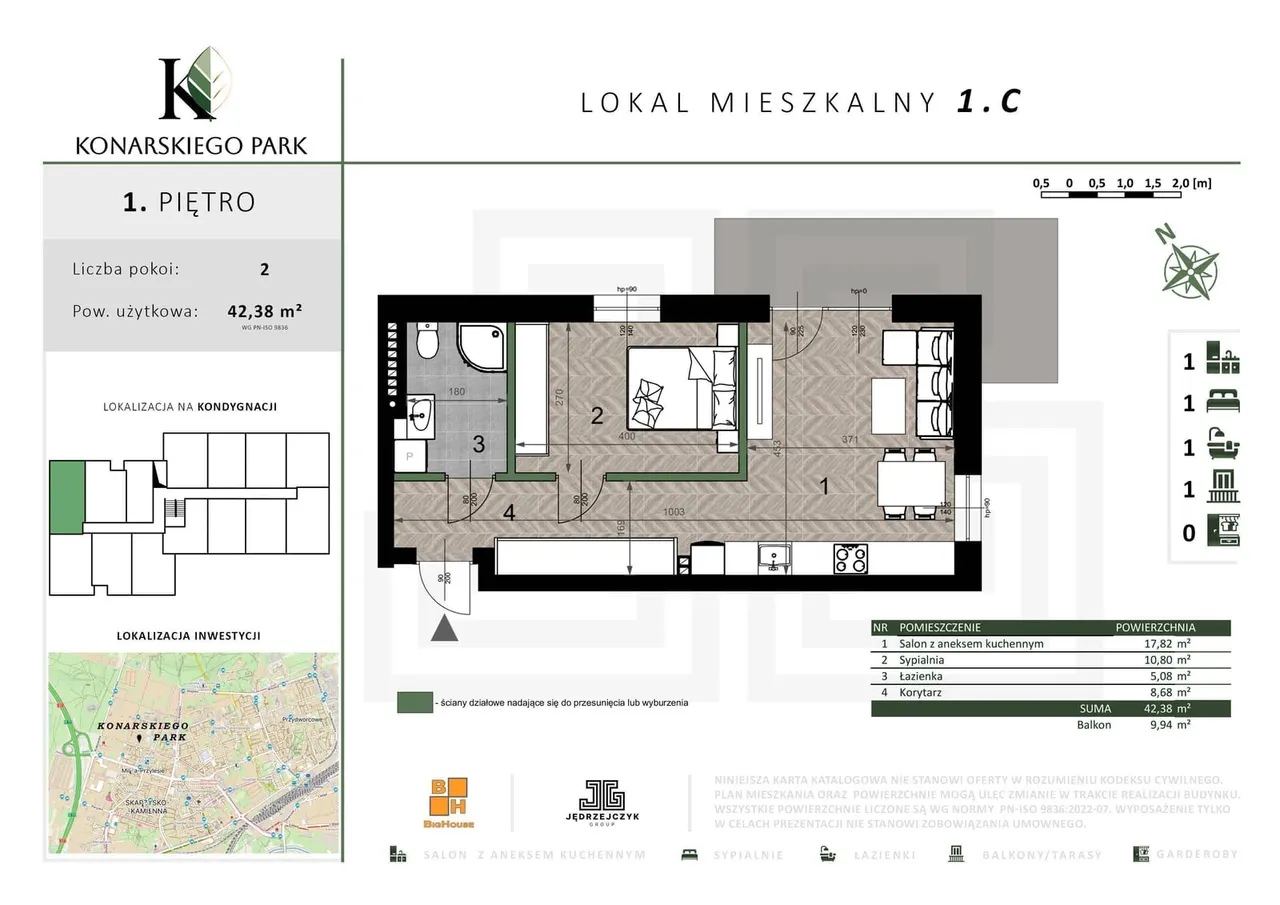 Лот 1.C — ul. Konarskiego dz. nr ew.: 17/10, 27, 28 obr. 0003