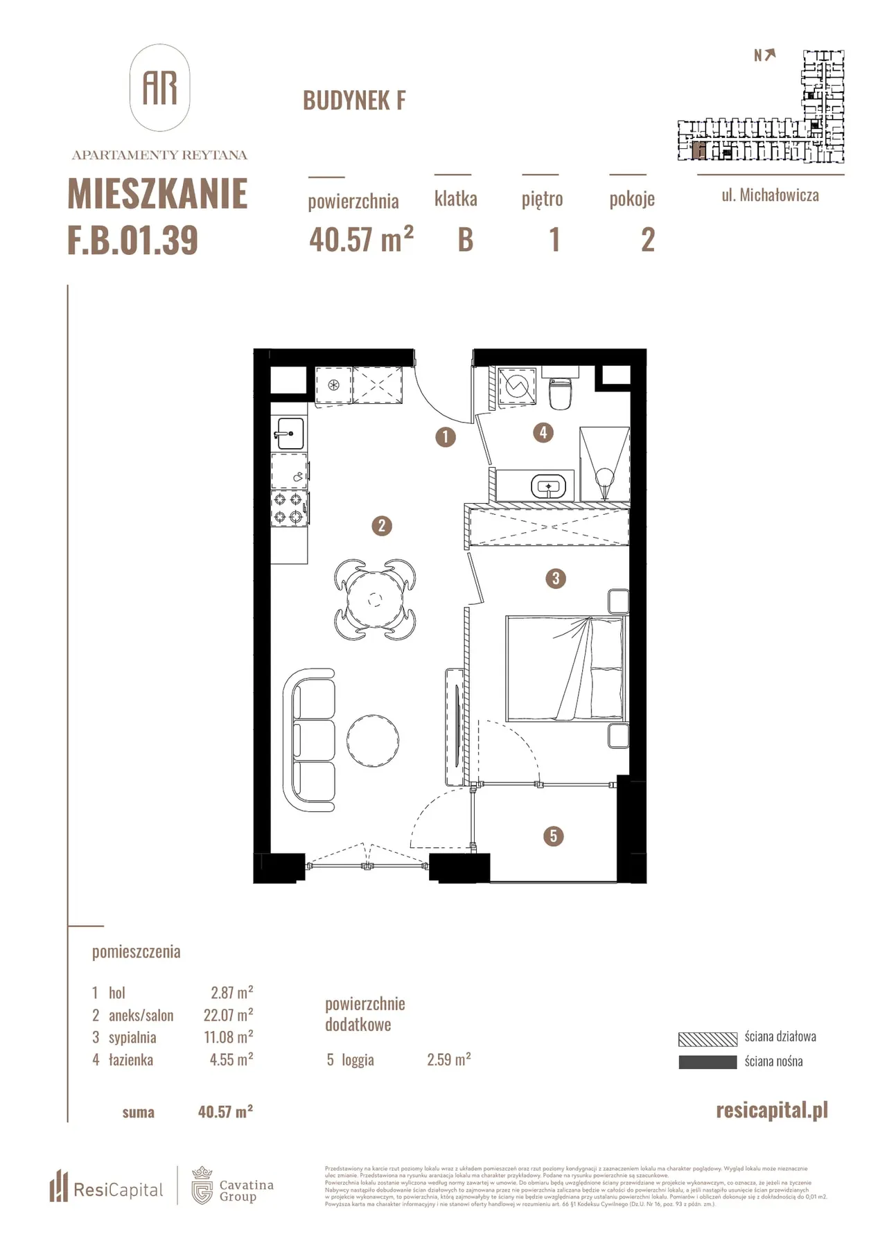 Лот F/B/F.B.01.39 — Reytana, Michałowicza, Sikornik