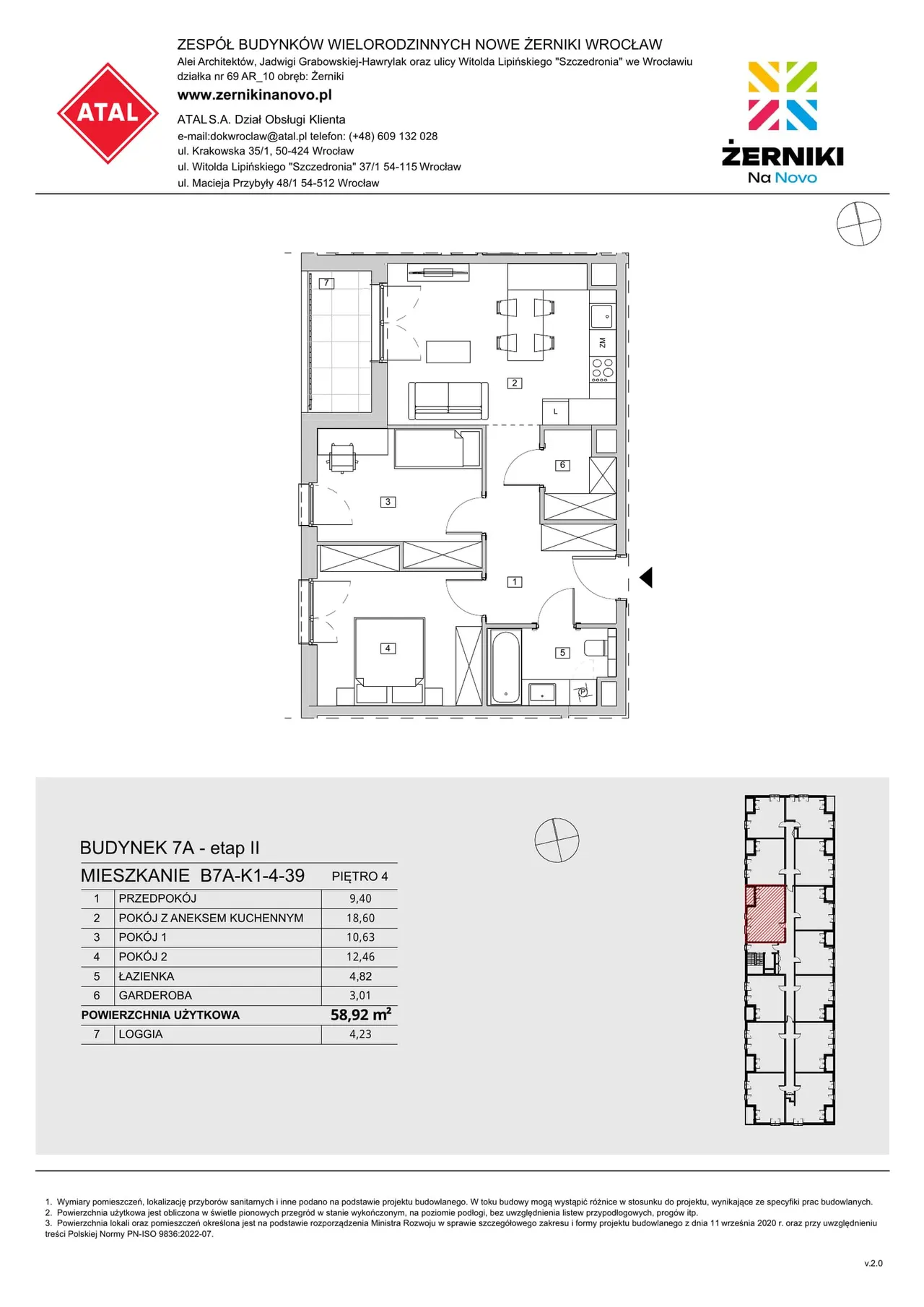 Unit B7A-K1-4-39 — Al. Architektów