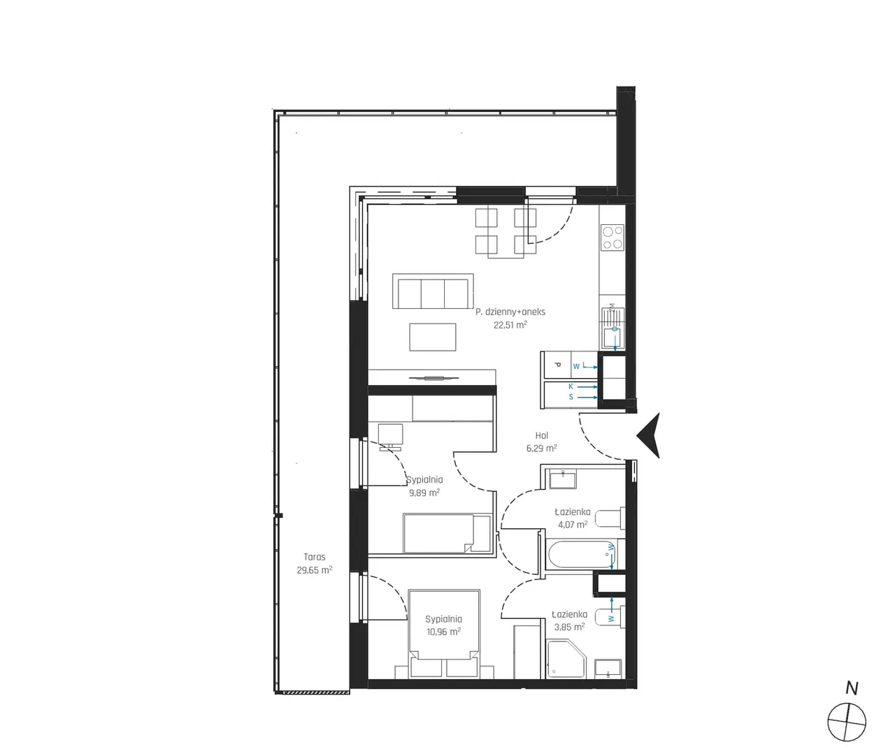 Лот 6M07 — Nadmotławie Apartments