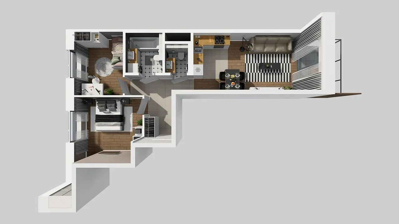 Лот APARTAMENTY BEETHOVENA_1_1_B_MK_48 — Józefa Piusa Dziekońskiego