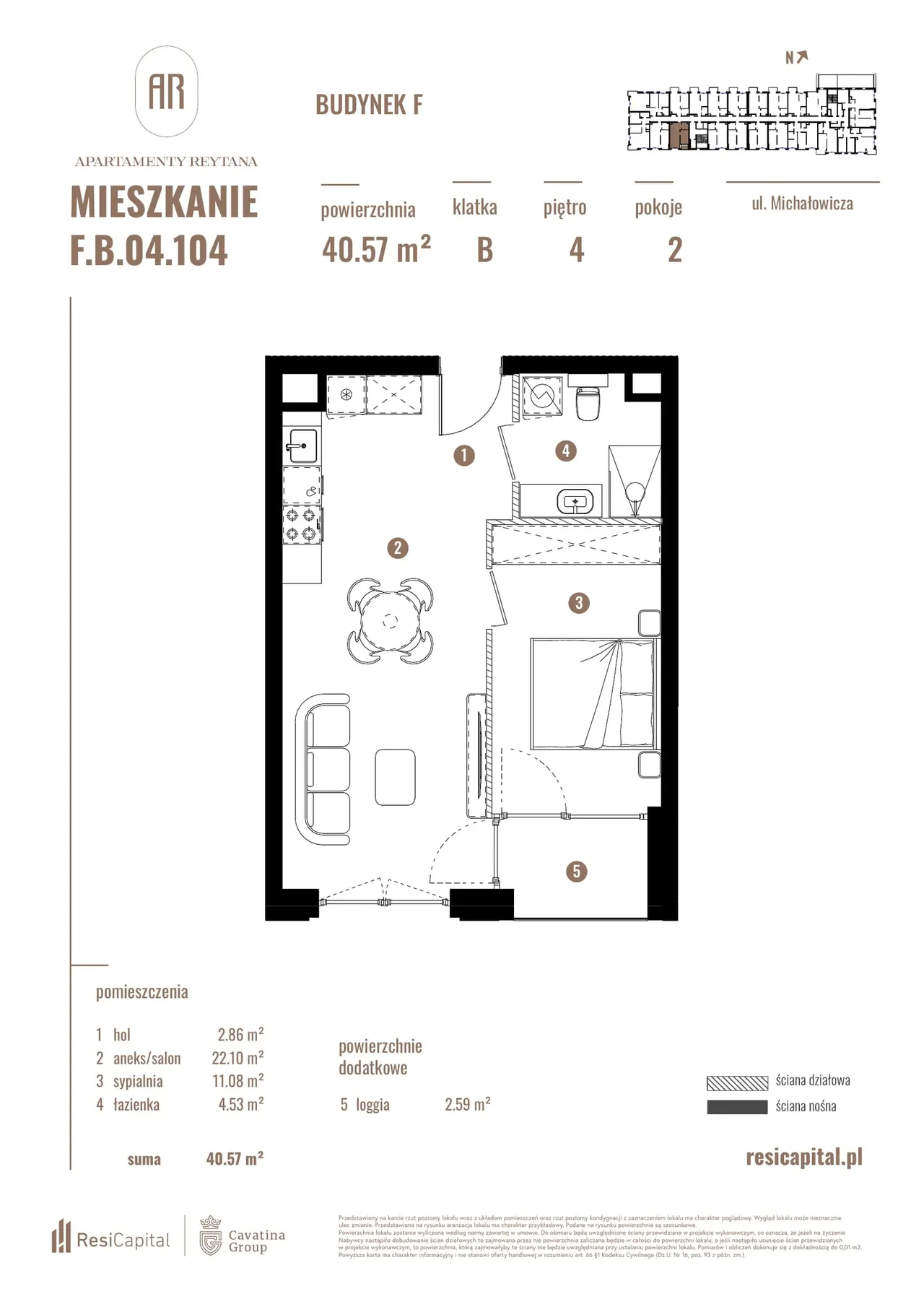 Lokal F/B/F.B.04.104 — Reytana, Michałowicza, Sikornik