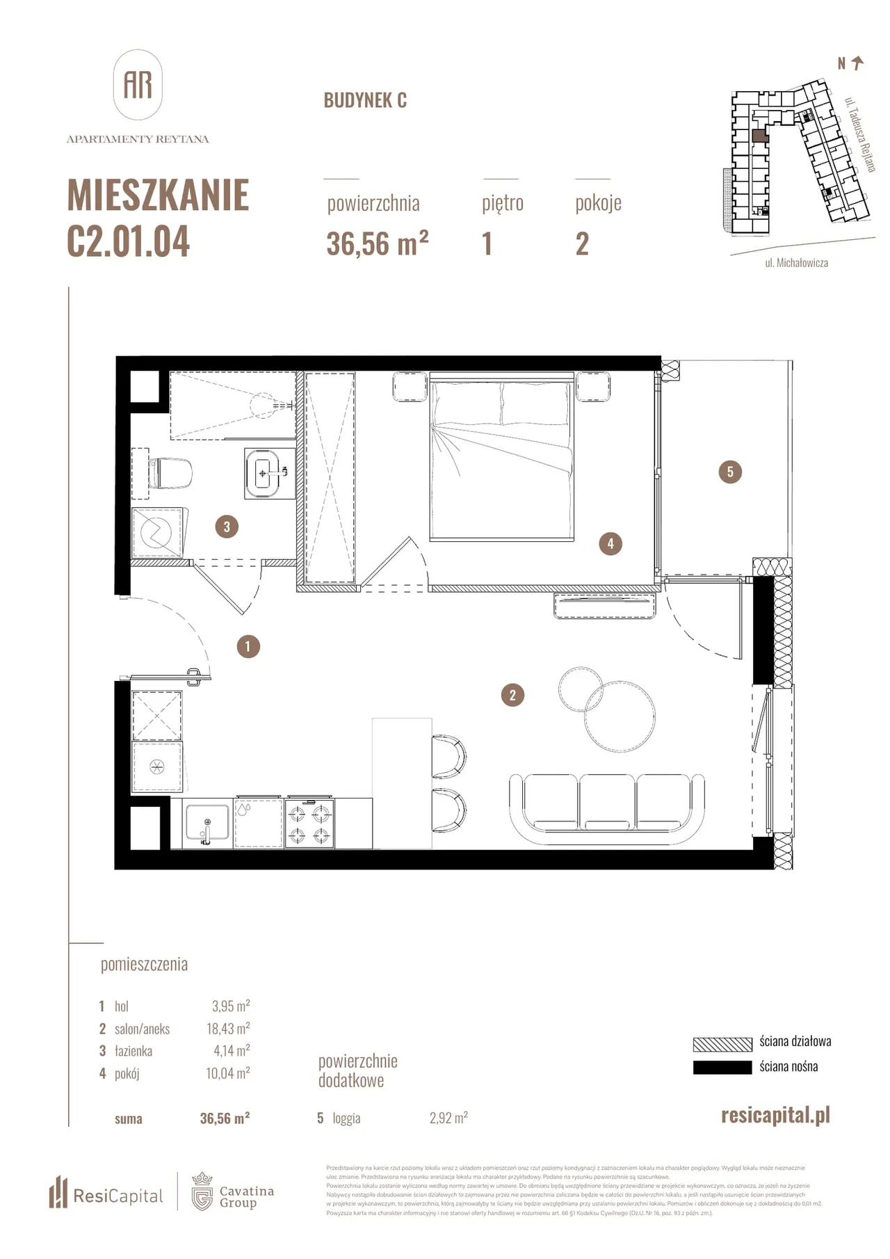 Лот C/C2.01.04 — Reytana, Michałowicza, Sikornik
