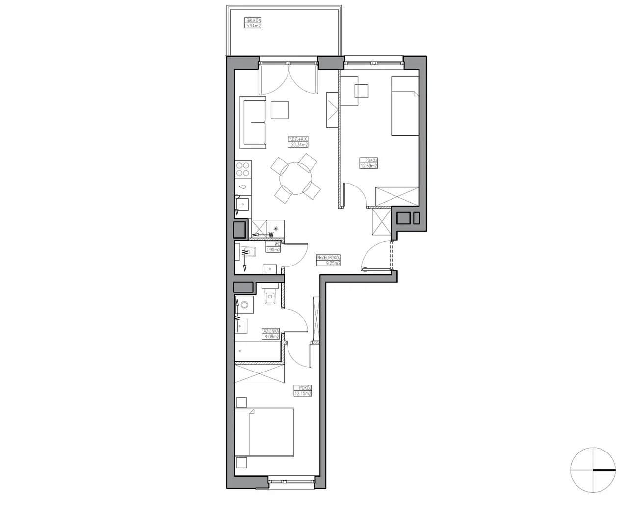 Лот KR5/D/2/4 — Apartamenty Krakowska