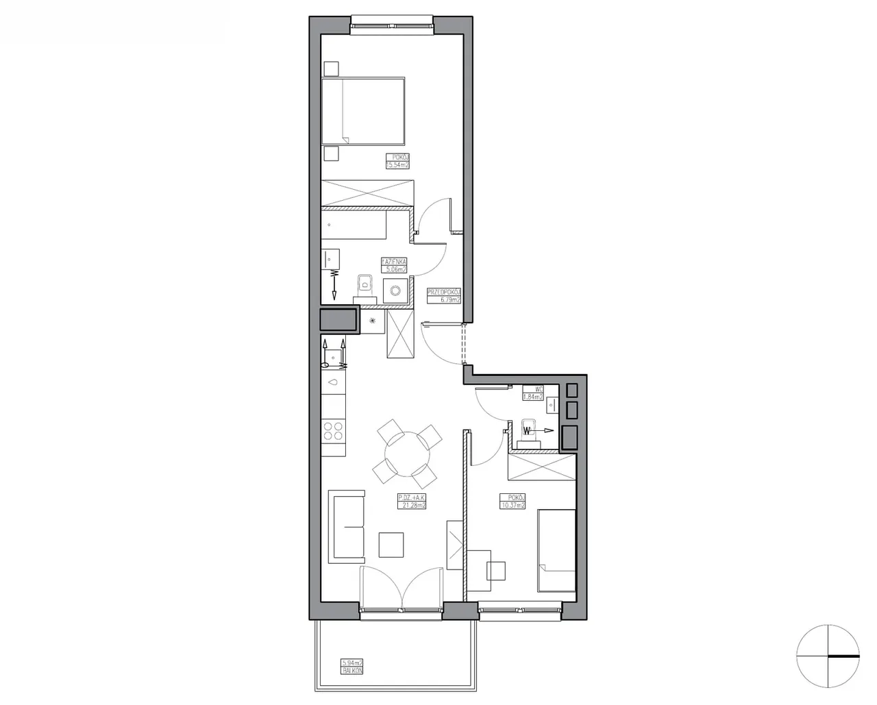 Лот KR5/A/2/1 — Apartamenty Krakowska