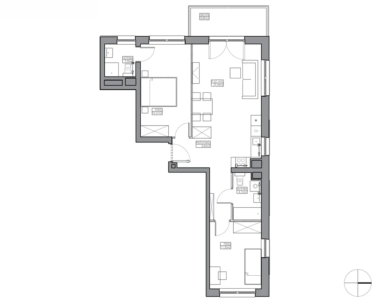 Unit KR5/D/1/1 — Apartamenty Krakowska
