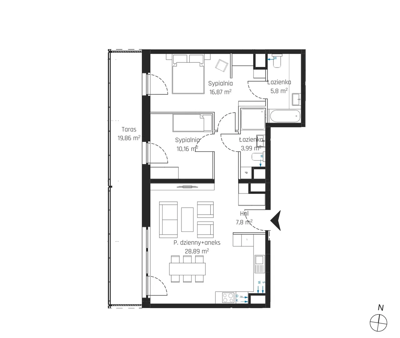 Лот 6M03 — Nadmotławie Apartments