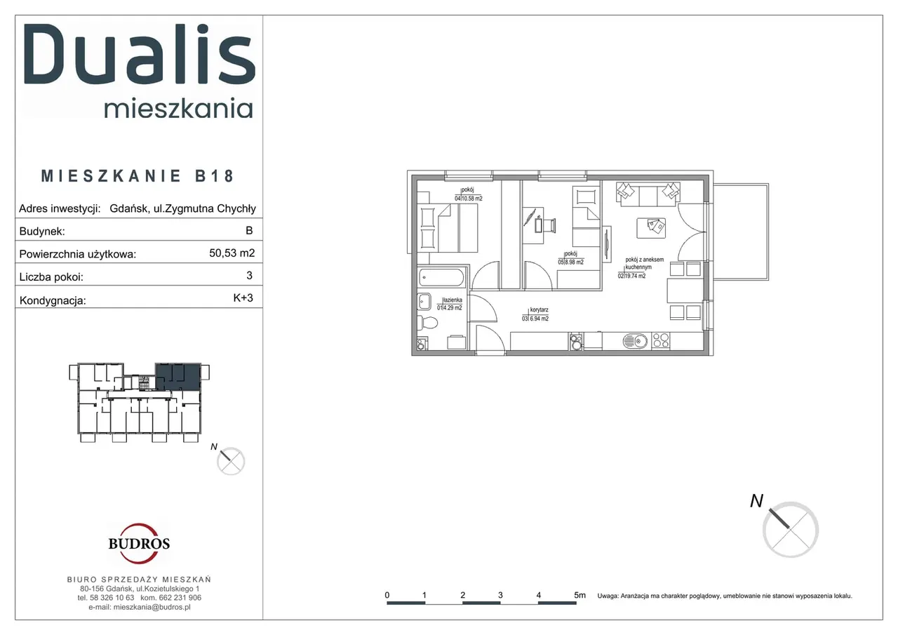 Unit B18 — Chychły, Gdańsk (Dualis mieszkania II)