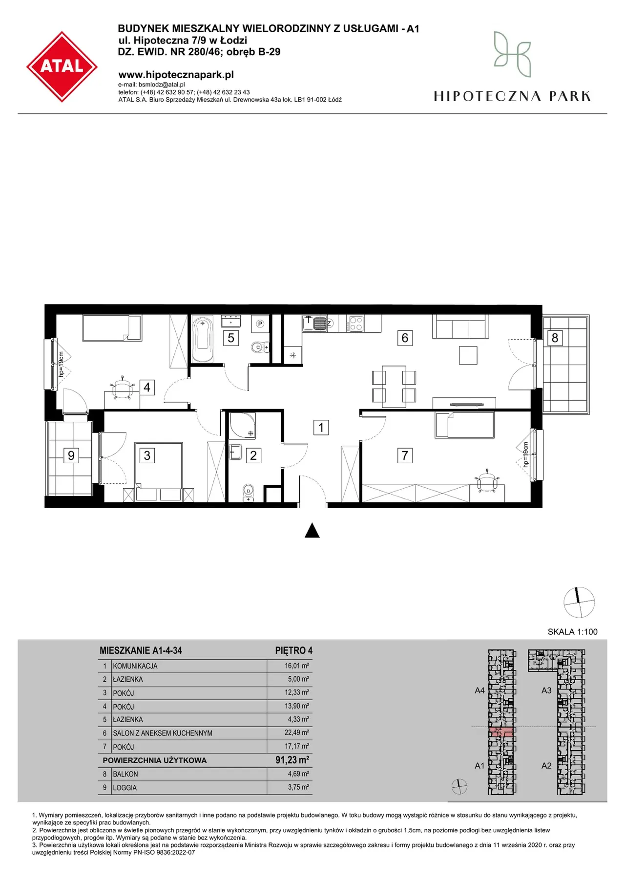 Unit A1-4-34 — Hipoteczna 7/9