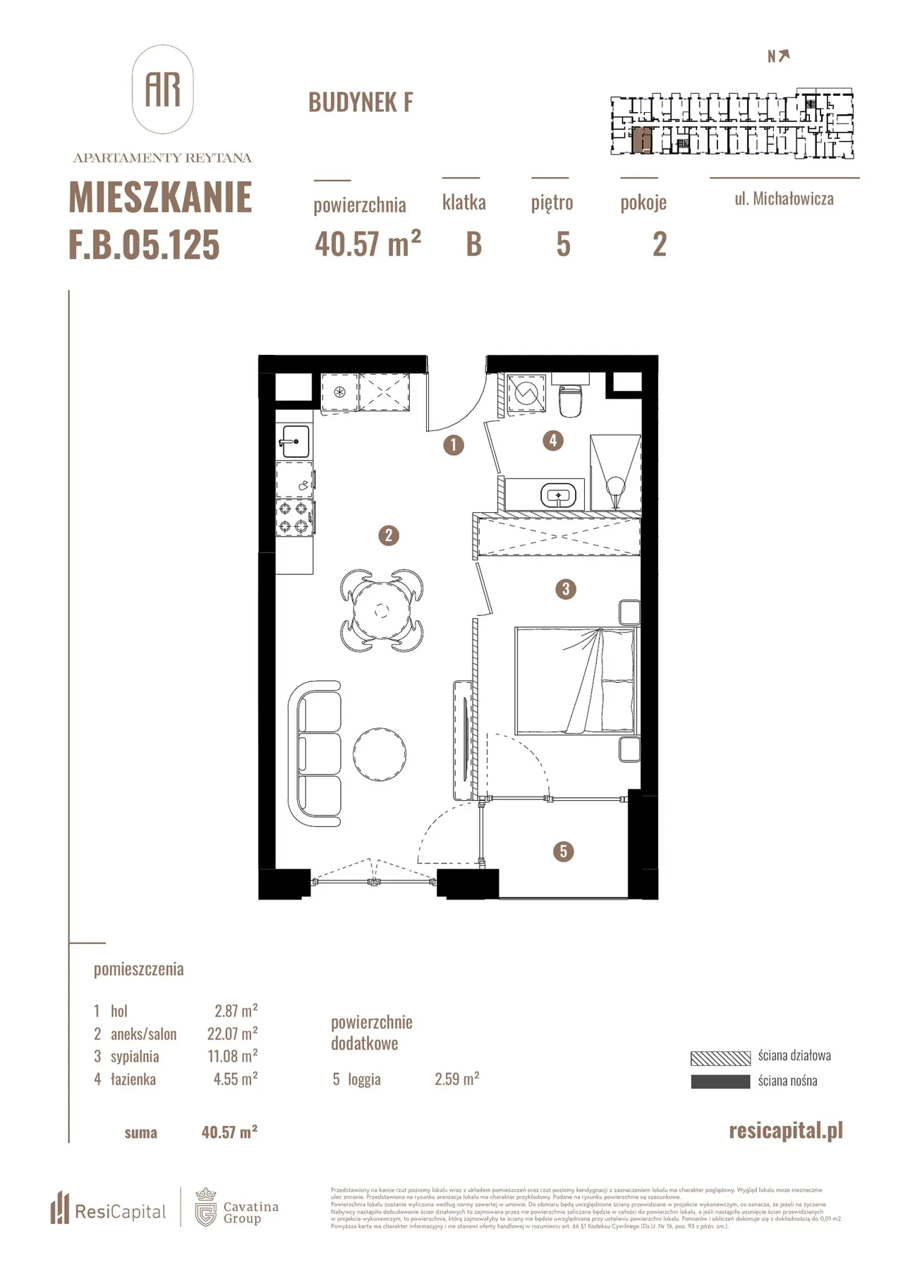 Lokal F/B/F.B.05.125 — Reytana, Michałowicza, Sikornik
