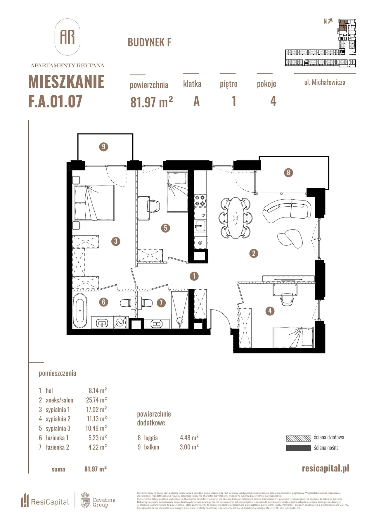 Лот F/A/F.A.01.07 — Reytana, Michałowicza, Sikornik