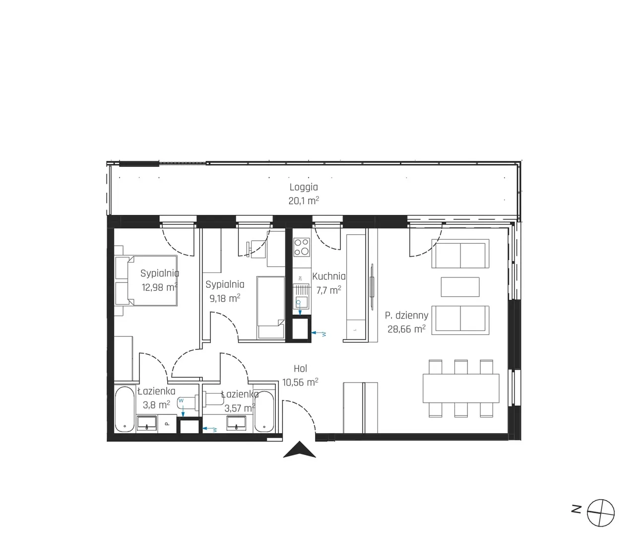 Лот 2M32 — Nadmotławie Apartments