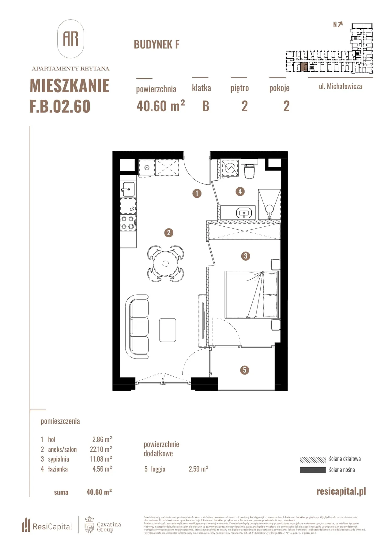 Lokal F/B/F.B.02.60 — Reytana, Michałowicza, Sikornik
