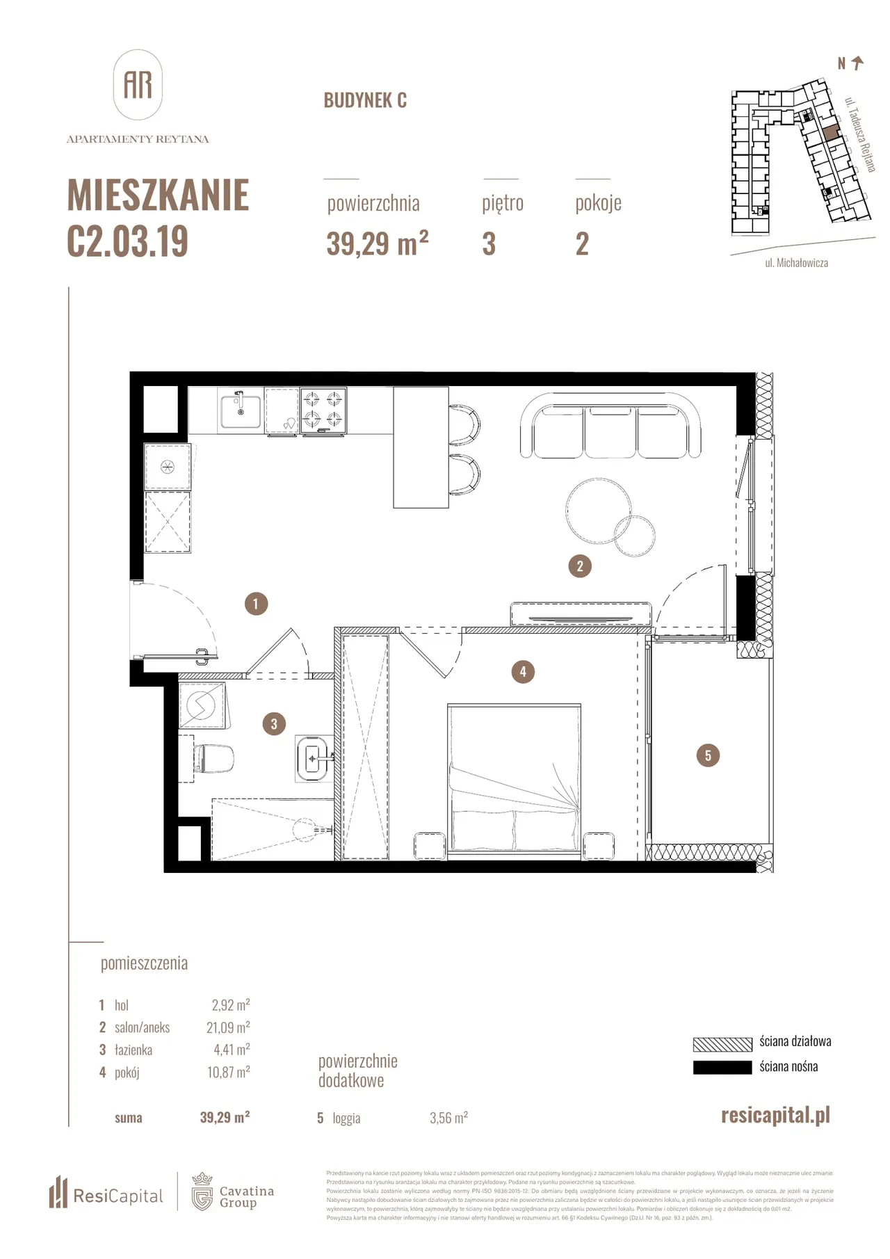 Лот C/C2.03.19 — Reytana, Michałowicza, Sikornik