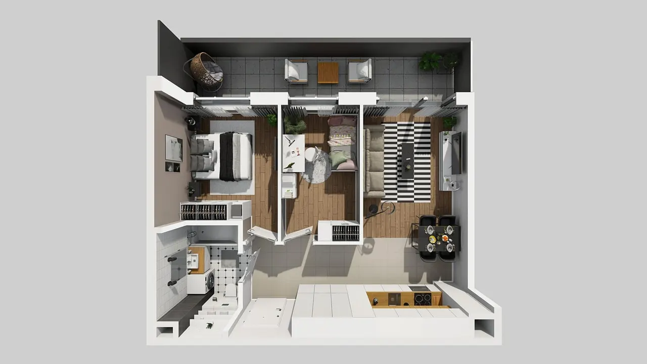 Unit APARTAMENTY BEETHOVENA_1_1_A_MK_48 — Józefa Piusa Dziekońskiego