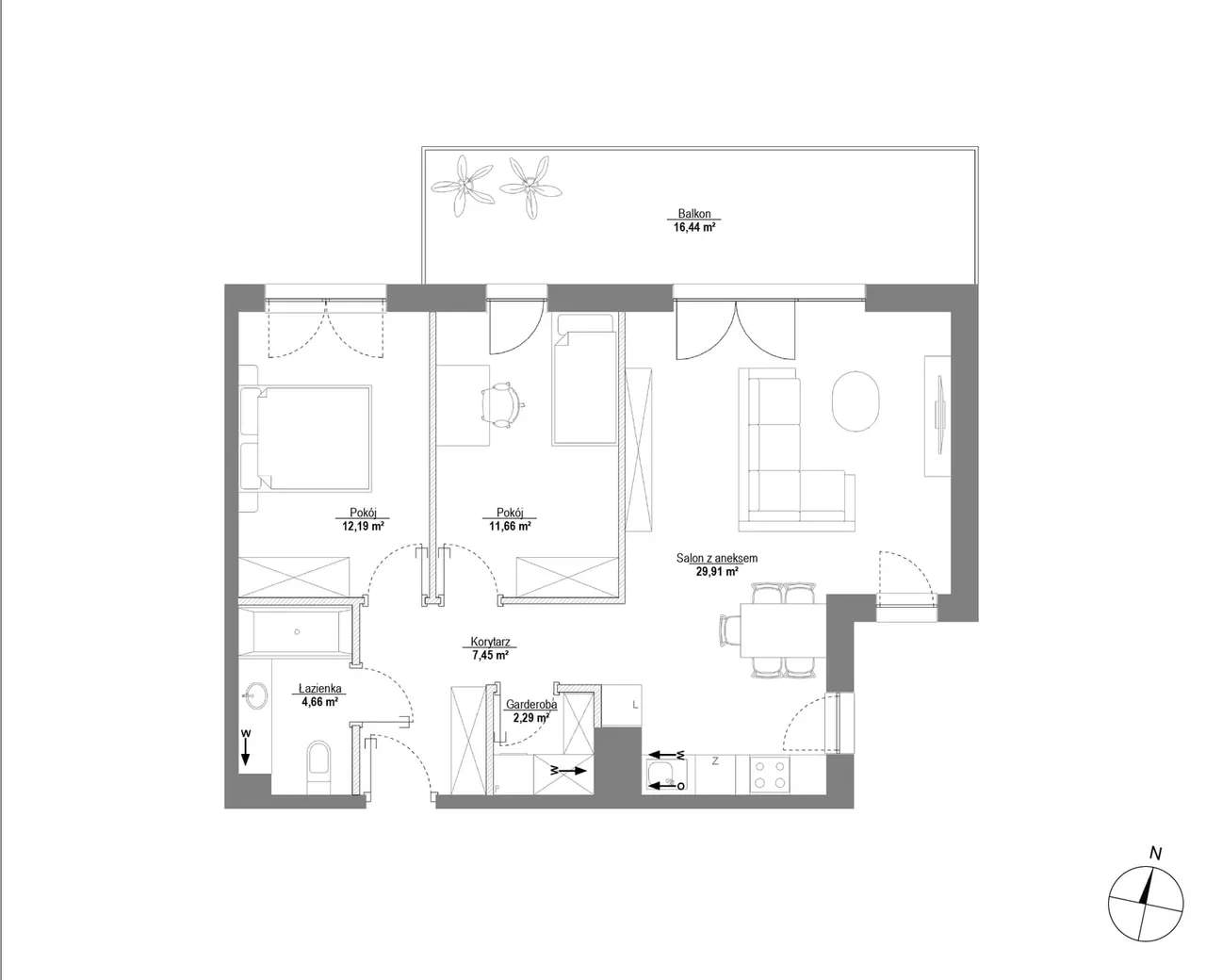 Lokal 2M03 — Piątkowo Residence