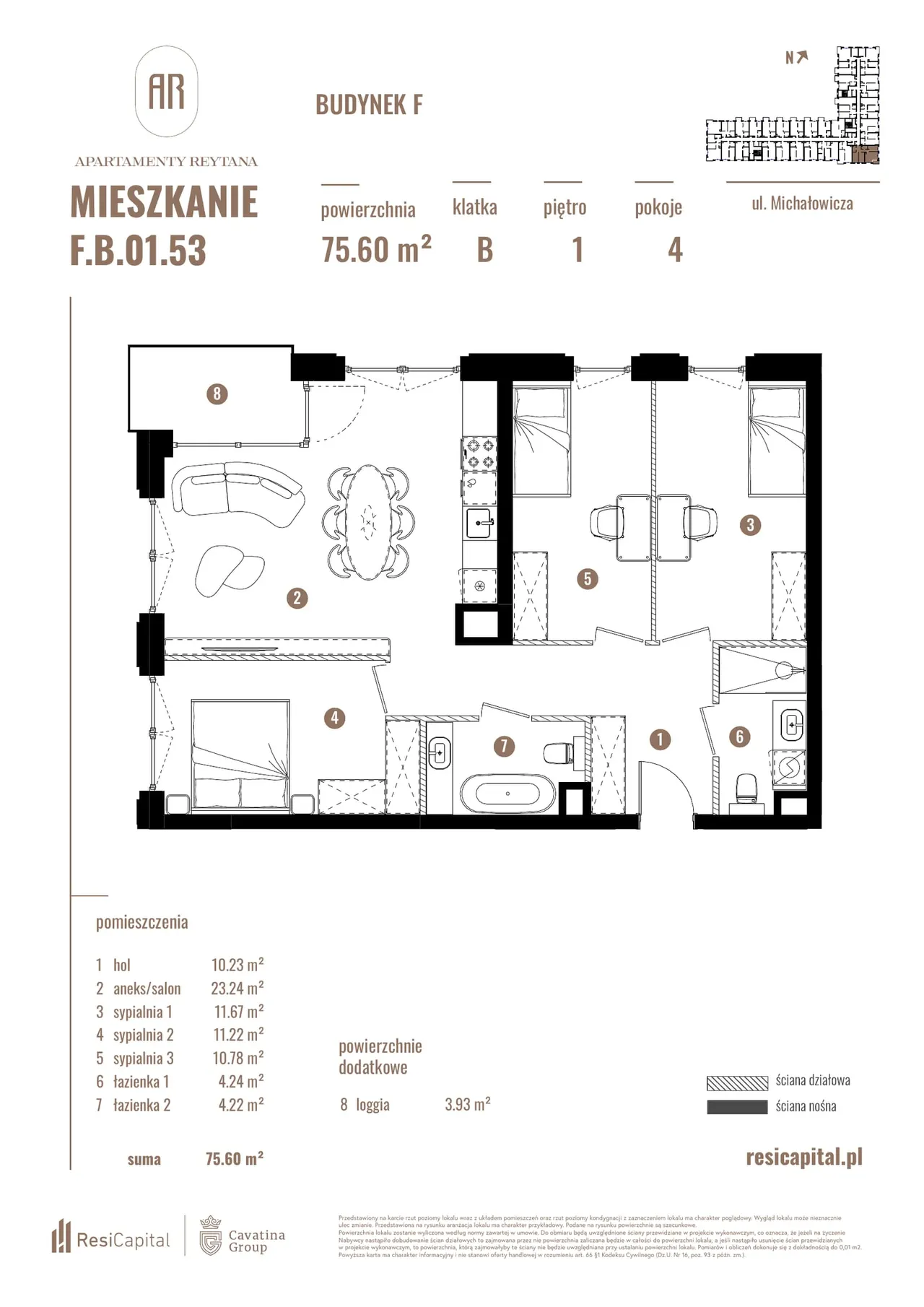 Лот F/B/F.B.01.53 — Reytana, Michałowicza, Sikornik