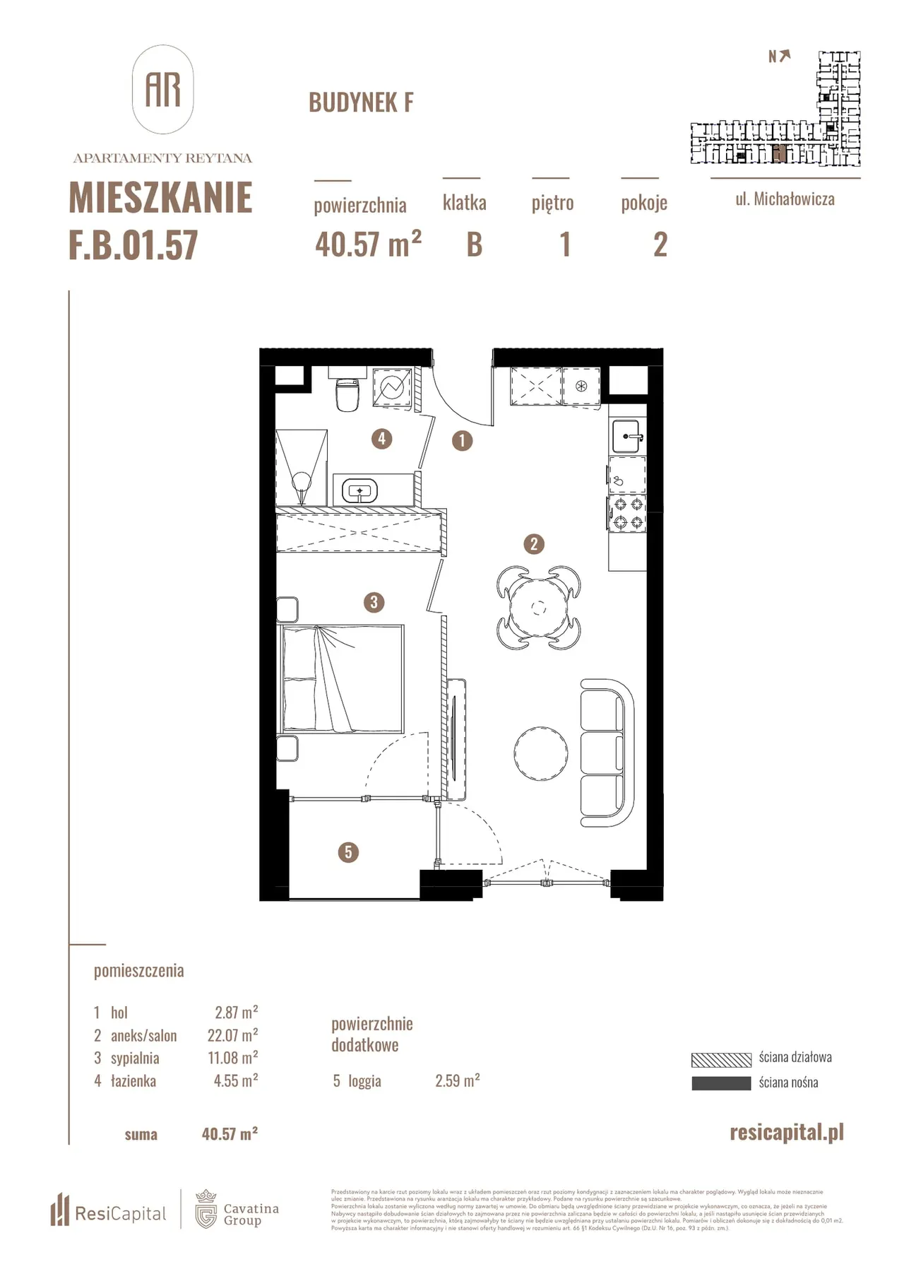 Лот F/B/F.B.01.57 — Reytana, Michałowicza, Sikornik