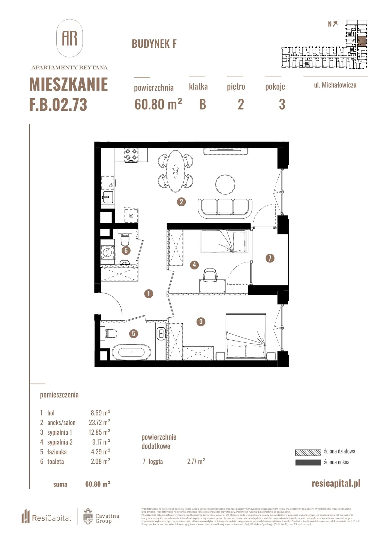 Lokal F/B/F.B.02.73 — Reytana, Michałowicza, Sikornik