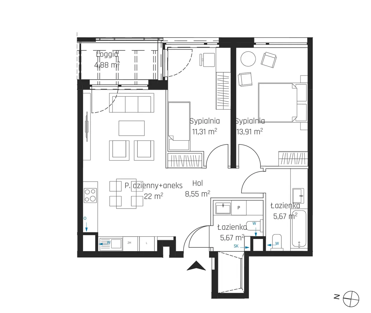 Лот 6M25 — Nadmotławie Apartments