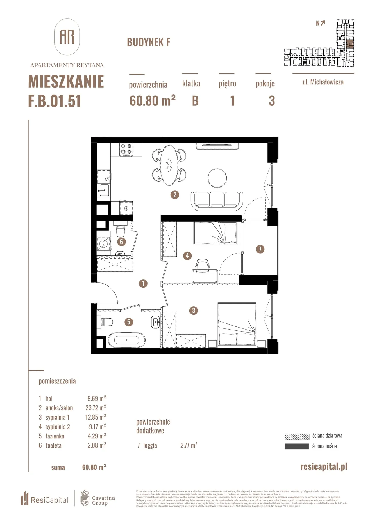 Лот F/B/F.B.01.51 — Reytana, Michałowicza, Sikornik
