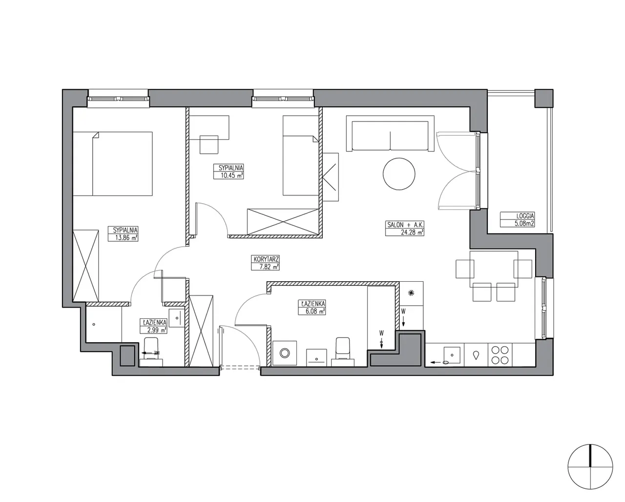 Unit KR6/B/6/1 — Apartamenty Krakowska