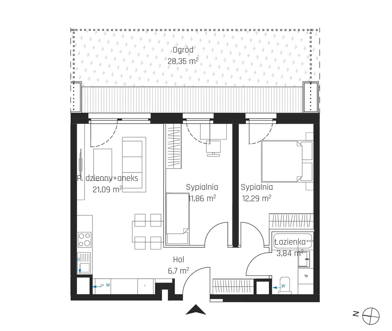 Unit 0M11 — Nadmotławie Apartments
